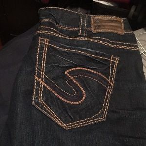 Women’s silver jeans